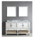 Dawn 60" Bohemian Vanity Double Sink & White Marble Top AACCS - 6001 - Farmhouse Kitchen and Bath