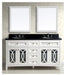 Dawn 60" Modern Vanity with Double Sinks & Black Marble Top AACS - 6001 - Farmhouse Kitchen and Bath
