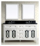 Dawn 60" Modern Vanity with Double Sinks & Black Marble Top AACS-6001