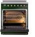 ILVE Nostalgie II 30" Electric Range, Emerald Green, Bronze Trim UPI304NMPEGB ILVE