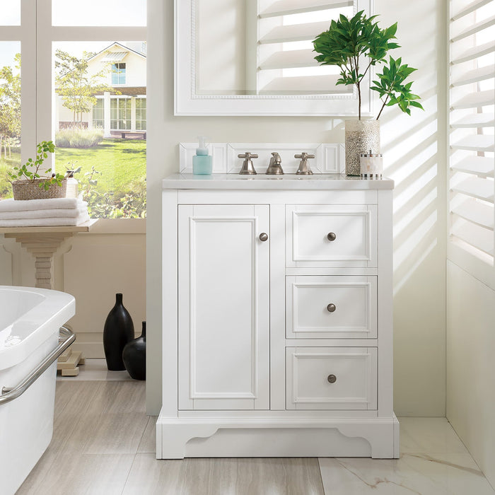 James Martin De Soto 30" Single Bathroom Vanity, Bright White