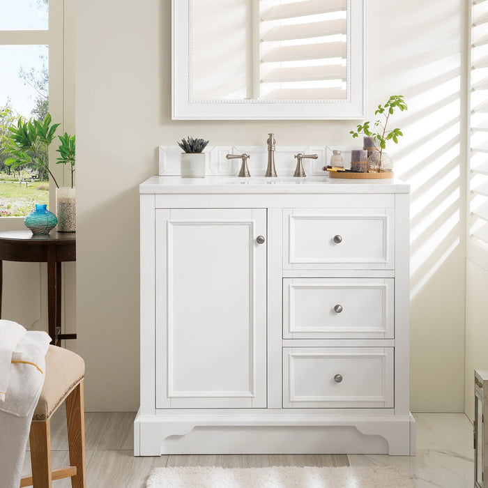 James Martin De Soto 36" Single Bathroom Vanity, Bright White