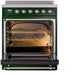 ILVE Nostalgie II 30" Electric Range, Emerald Green, Chrome Trim UPI304NMPEGC ILVE