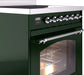 ILVE Nostalgie II 30" Electric Range, Emerald Green, Chrome Trim UPI304NMPEGC ILVE