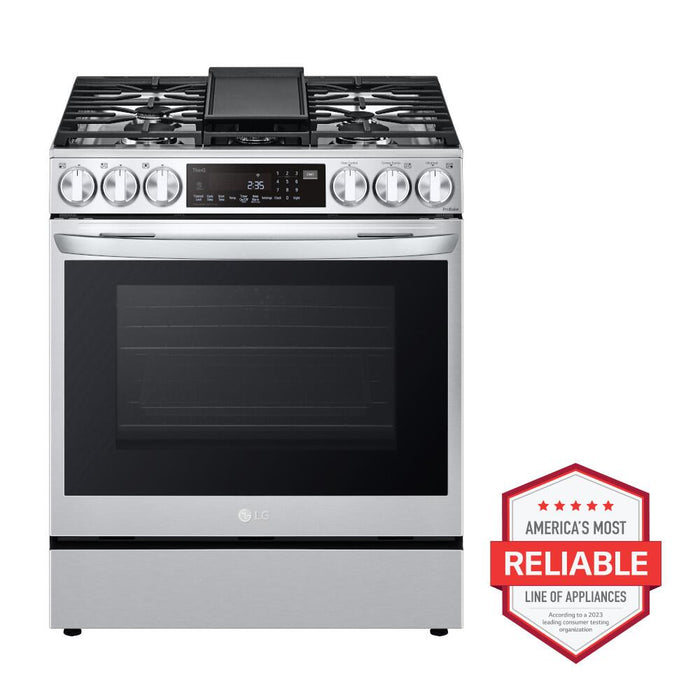 LG 30 " Natural Gas, All Gas Slide-In Range in Stainless Steel, LSGL6335F