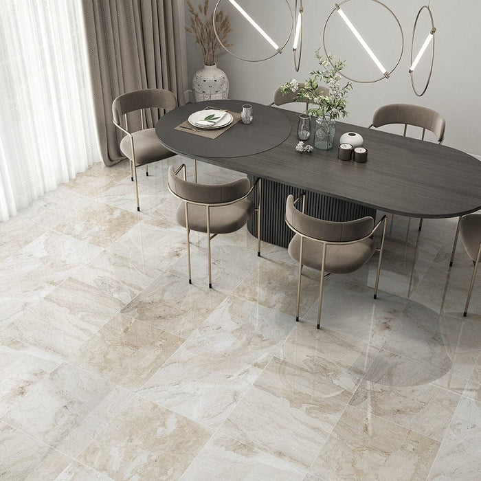 Diana Royal Beige Marble Polished Floor and Wall Tile - Livfloors Collection