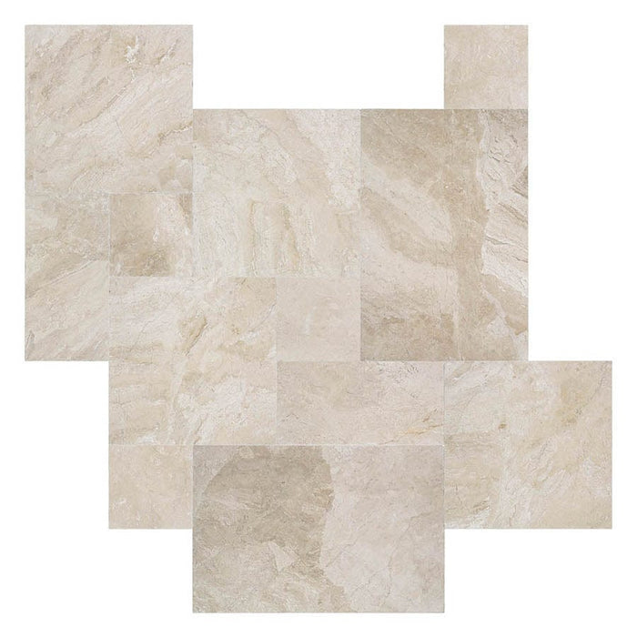 Diana Royal Beige Marble Versailles Pattern Floor and Wall Tile - Livfloors Collection