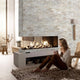 Diana Royal Ledger 3D Panel 6"x24" Honed Natural Marble Wall Tile - Full Truckload