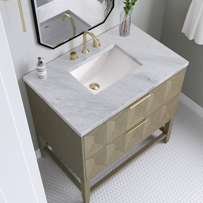 James Martin Emmeline 36" Single Bathroom Vanity, Pebble Oak