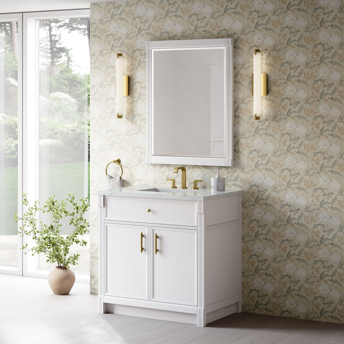 James Martin Bellshire 36" Single Bathroom Vanity, Bright White