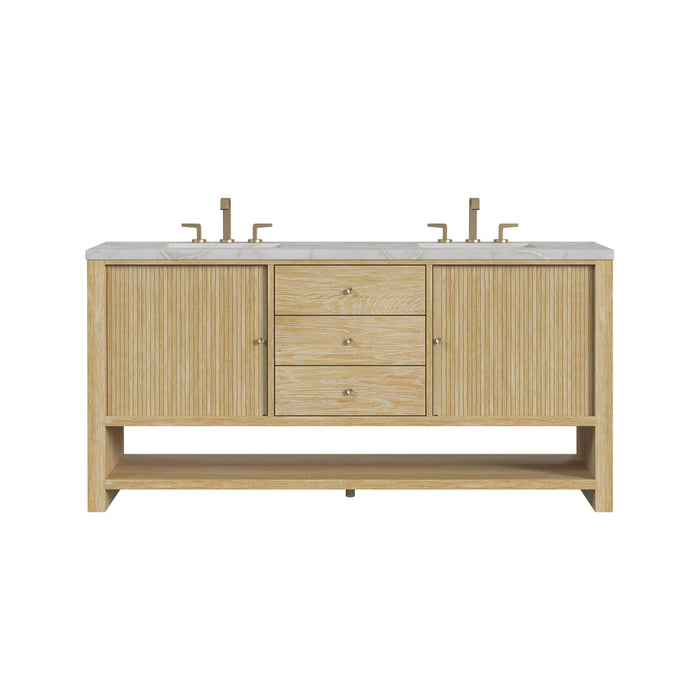 James Martin Marigot 72" Double Bathroom Vanity, Sunwashed Oak