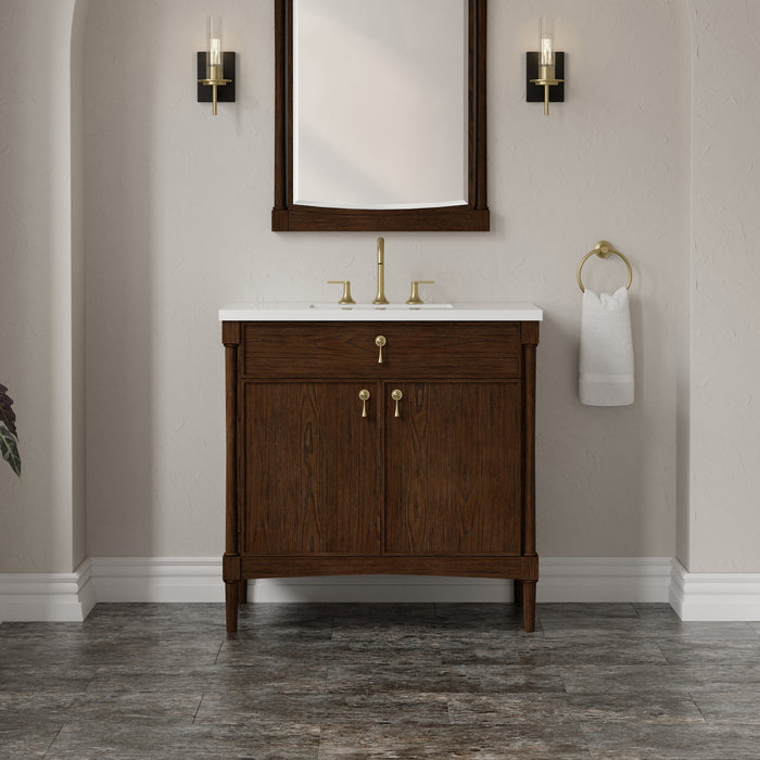 James Martin Kinnsden 36" Single Bathroom Vanity, Sable Oak