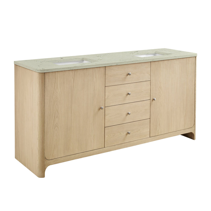James Martin Gracyn 72" Double Bathroom Vanity, Coastal Driftwood