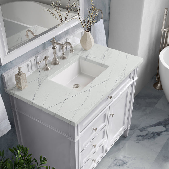 James Martin Brittany 36" Single Bathroom Vanity, Bright White