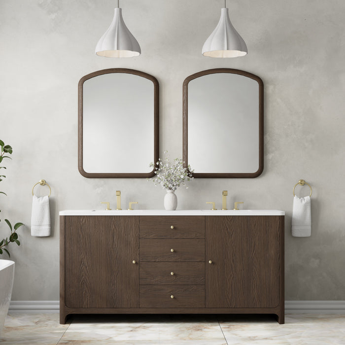 James Martin Gracyn 72" Double Bathroom Vanity, Sable