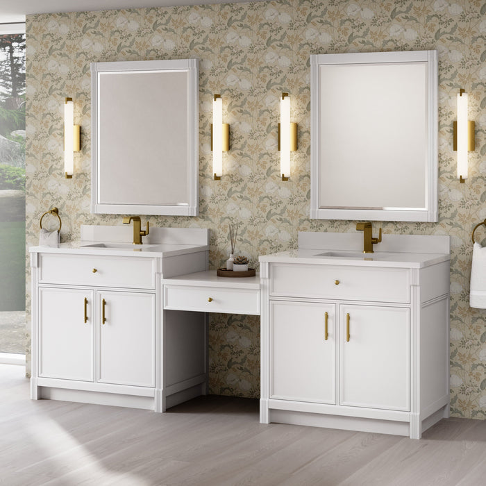 James Martin Bellshire 96" Single Bathroom Vanity, Bright White