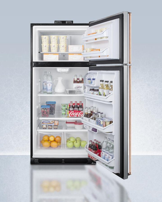 Summit 30" Wide Break Room Refrigerator-Freezer with Antimicrobial Pure Copper Handles BKRF18PLCP