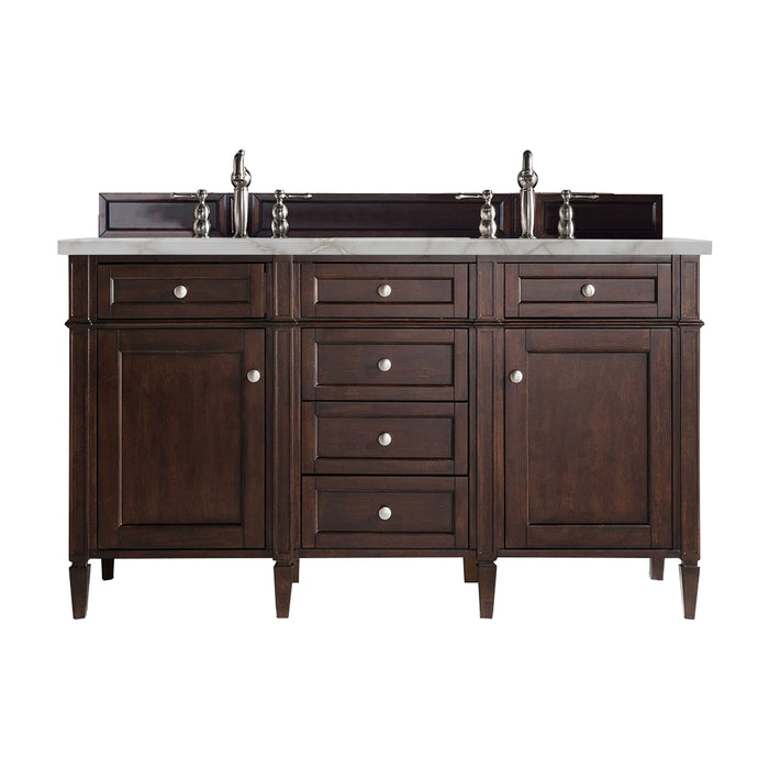 James Martin Brittany 60" Double Bathroom Vanity, Burnished Mahogany