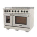 Kucht 48 Inch Natural Gas, All Gas Double Oven Freestanding Range in Stainless Steel, KFX480-K - Farmhouse Kitchen and Bath