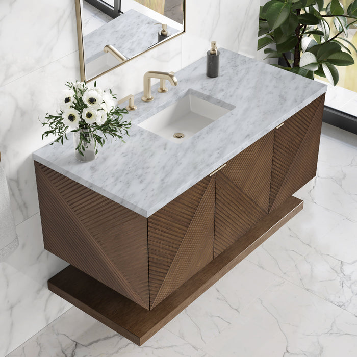 James Martin Marcello 48" Floating Single Bathroom Vanity, Chestnut