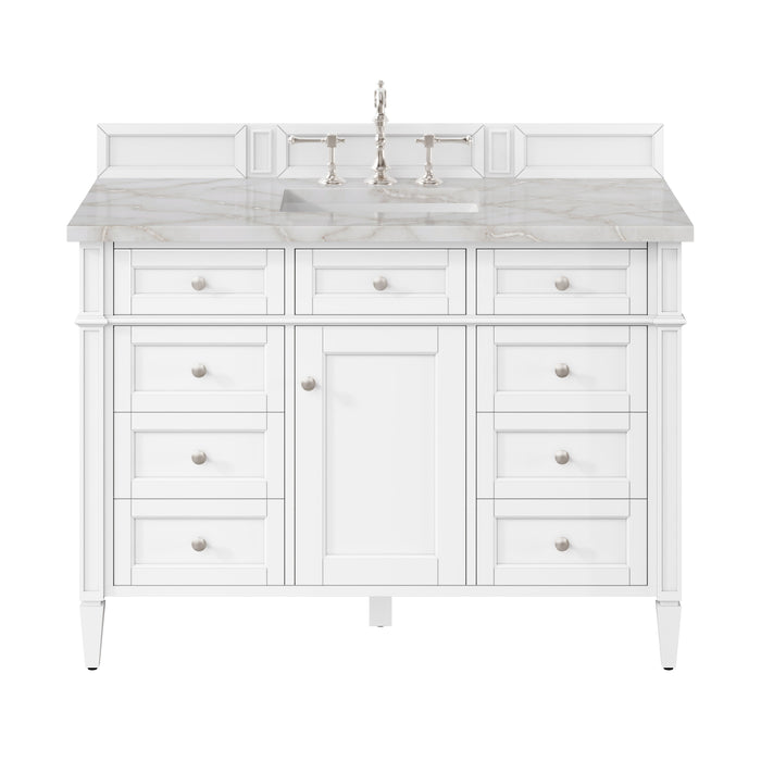 James Martin Brittany 48" Single Bathroom Vanity, Bright White