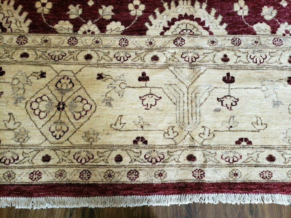 10' X 14' Vintage Handmade PESHAVAR CHOBI Pakistani Agra wool Carpet Nice