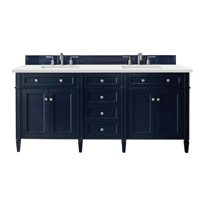 James Martin Brittany 72" Double Bathroom Vanity, Victory Blue
