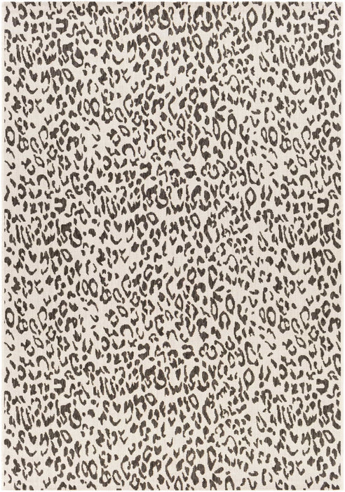 Alderbury White Leopard Print Rug