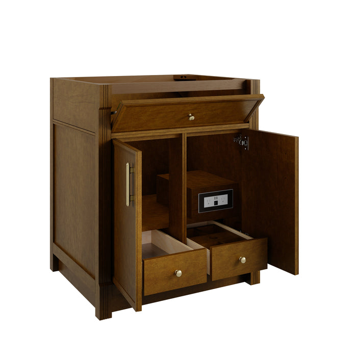 James Martin Bellshire 30" Single Bathroom Vanity, Honey Oak