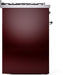 ILVE Nostalgie II 30" Dual Fuel Liquid Propane Range, Burgundy, Chrome Trim UP30NMPBUCLP ILVE