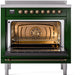 ILVE Nostalgie II 36 " Electric Range, Emerald Green, Bronze Trim UPI366NMPEGB ILVE