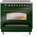 ILVE Nostalgie II 36 " Electric Range, Emerald Green, Bronze Trim UPI366NMPEGB ILVE