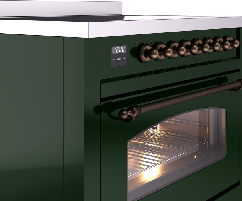 ILVE Nostalgie II 36 " Electric Range, Emerald Green, Bronze Trim UPI366NMPEGB ILVE