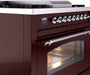 ILVE Nostalgie II 36" Dual Fuel Liquid Propane Range, Burgundy, Chrome Trim UP36FNMPBUCLP ILVE