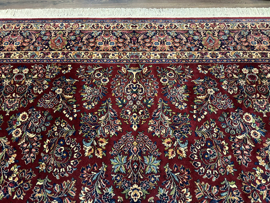 10x14 Karastan Rug Red Sarouk #785, Wool Original 700 Series