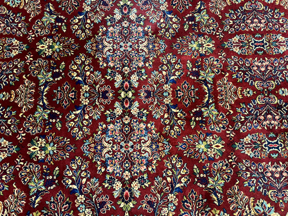 10x14 Karastan Rug Red Sarouk #785, Wool Original 700 Series