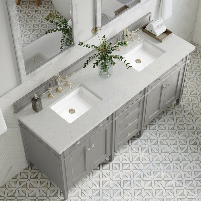 James Martin Brittany 72" Double Bathroom Vanity, Urban Gray