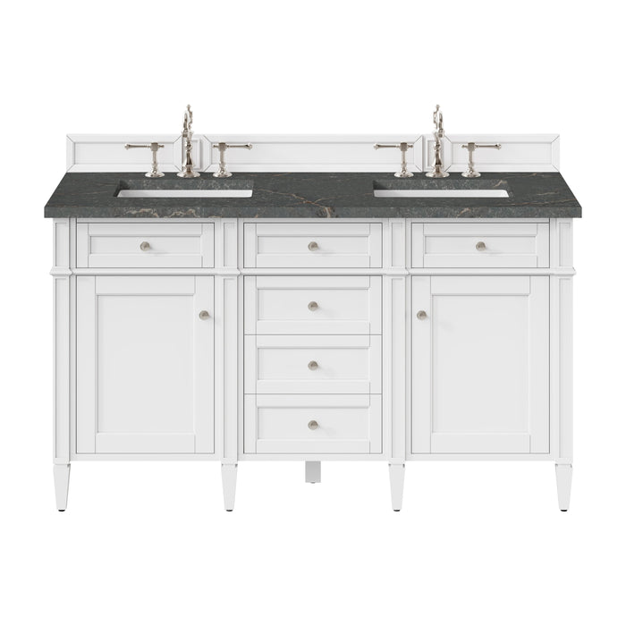 James Martin Brittany 60" Double Bathroom Vanity, Bright White