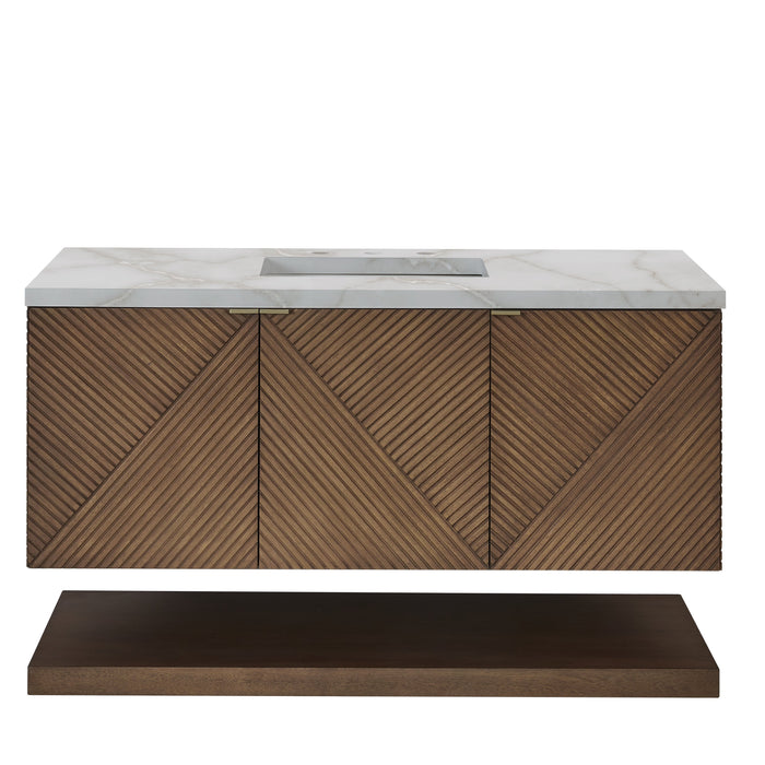 James Martin Marcello 48" Floating Single Bathroom Vanity, Chestnut
