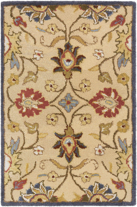 Caesar 1116 Hand Tufted Beige & Rust Wool Rug