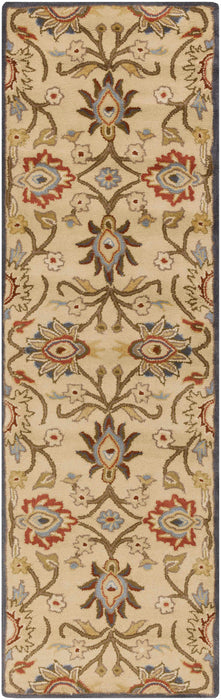 Caesar 1116 Hand Tufted Beige & Rust Wool Rug