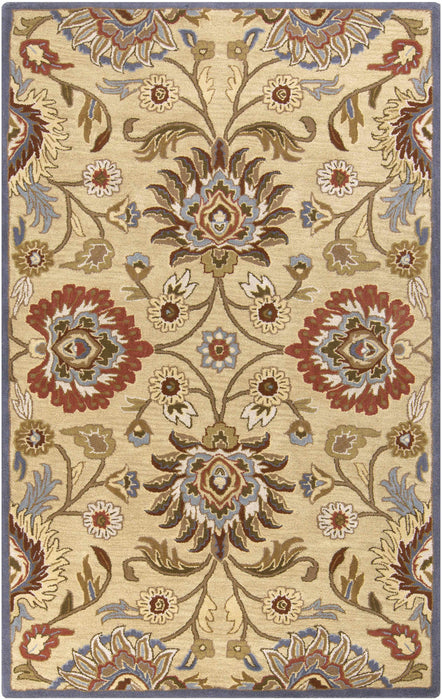 Caesar 1116 Hand Tufted Beige & Rust Wool Rug