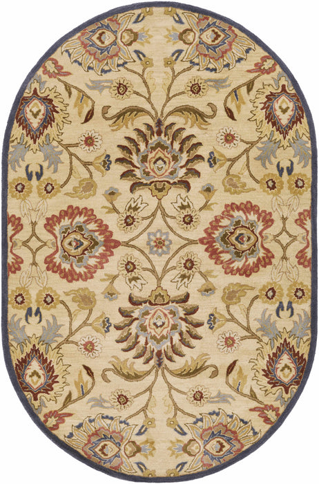 Caesar 1116 Hand Tufted Beige & Rust Wool Rug