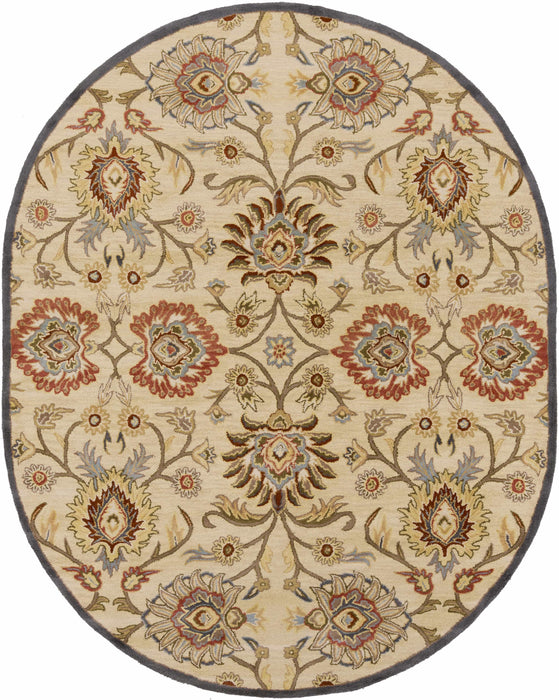Caesar 1116 Hand Tufted Beige & Rust Wool Rug
