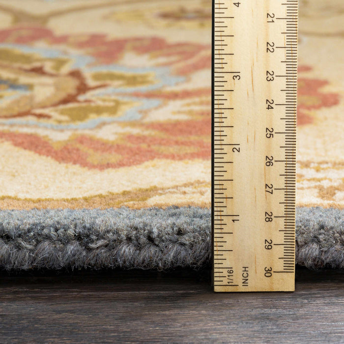 Caesar 1116 Hand Tufted Beige & Rust Wool Rug