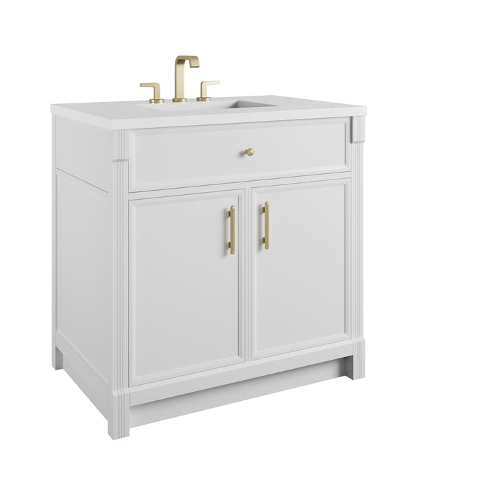 James Martin Bellshire 36" Single Bathroom Vanity, Bright White