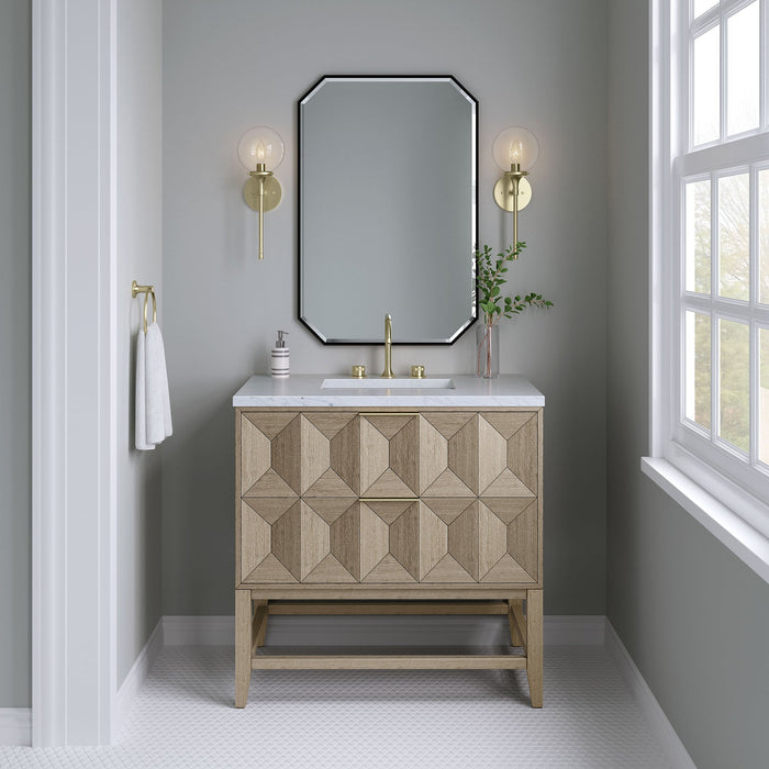James Martin Emmeline 36" Single Bathroom Vanity, Pebble Oak
