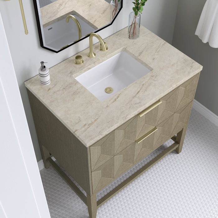 James Martin Emmeline 36" Single Bathroom Vanity, Pebble Oak