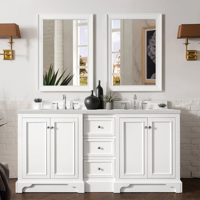James Martin De Soto 72" Double Bathroom Vanity, Bright White