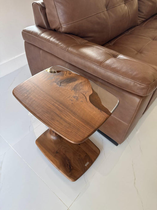 C-Shaped Luxury Resin End / Side Table - Unique Gift Idea